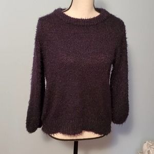 EUC! A New Day Fuzzy Cozy Soft Warm Black Sweater Roomy XS